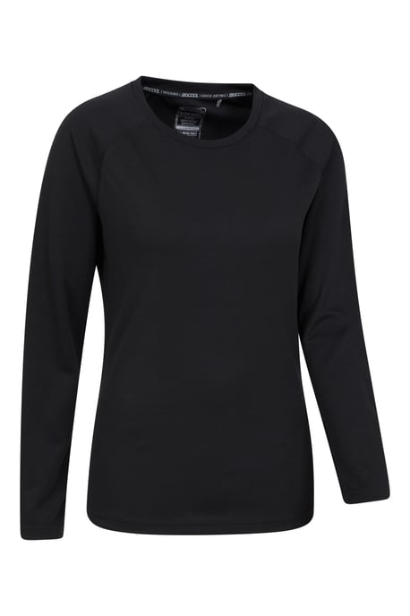'Endurance' Women's Top Sun Protection Breathable Sports Tee Black - Image 6