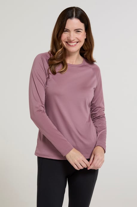 'Dynamic' Women's IsoCool Top Breathable Quick Dry Sports Tee Purple - Image 4