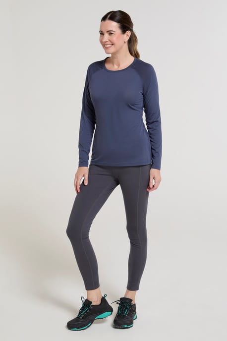 'Dynamic' Women's IsoCool Top Breathable Quick Dry Sports Tee Dark Grey - Image 2