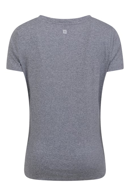 'Vitality' Women's V Neck Tee Quick Wicking Comfy T-Shirt Navy - Image 3