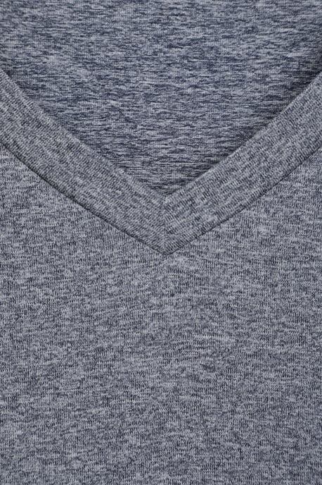 'Vitality' Women's V Neck Tee Quick Wicking Comfy T-Shirt Navy - Image 4