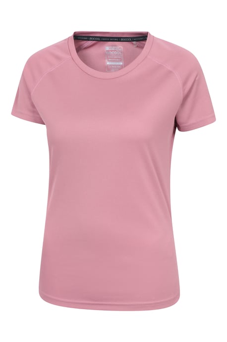 'Endurance' Women's IsoCool T-Shirt Sun Protection Breathable Tee Dusty Pink - Image 4