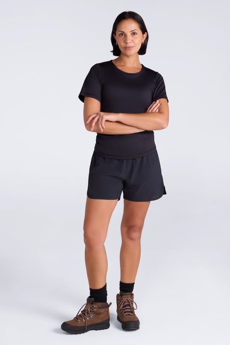 Women's IsoCool Technical T-Shirt Breathable Sports Gym Tee Black - Image 3