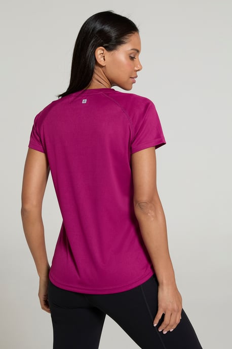 'Endurance' Women's IsoCool T-Shirt Sun Protection Breathable Tee Purple - Image 4