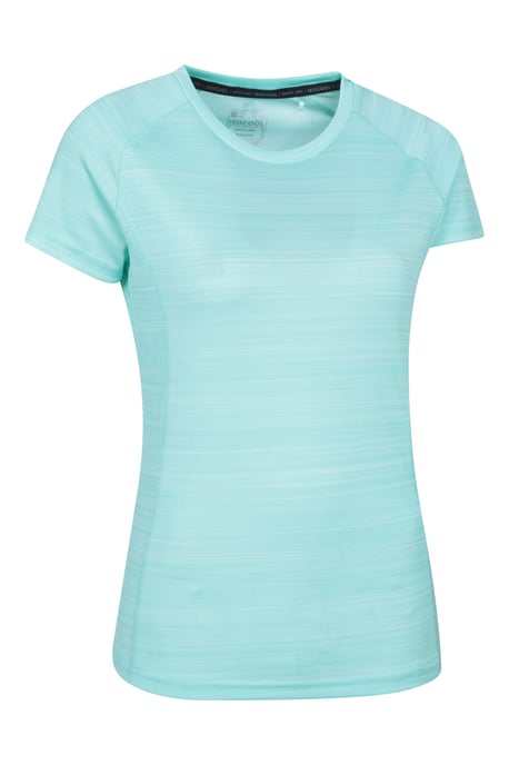'Endurance' Women's Striped Tee Sun Protection Everyday Gym T-Shirt Mint - Image 6