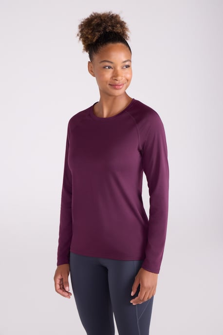 'Dynamic' Women's IsoCool Top Breathable Quick Dry Sports Tee Purple - Image 2