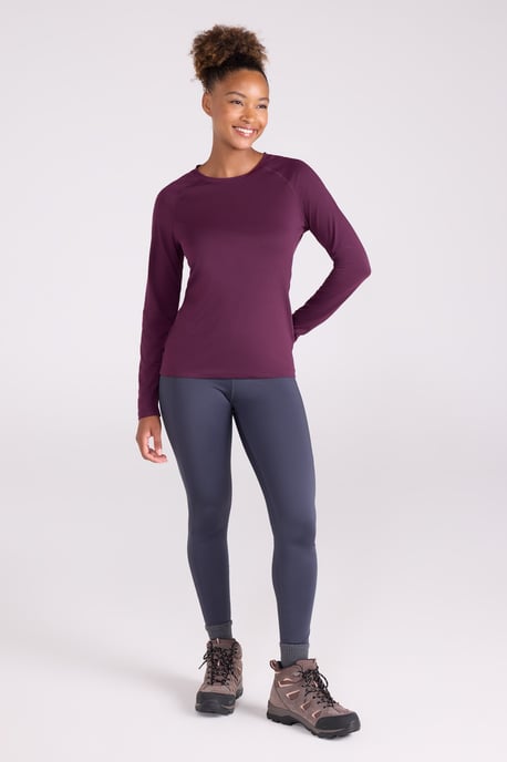 'Dynamic' Women's IsoCool Top Breathable Quick Dry Sports Tee Purple - Image 3