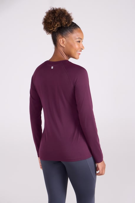 'Dynamic' Women's IsoCool Top Breathable Quick Dry Sports Tee Purple - Image 4