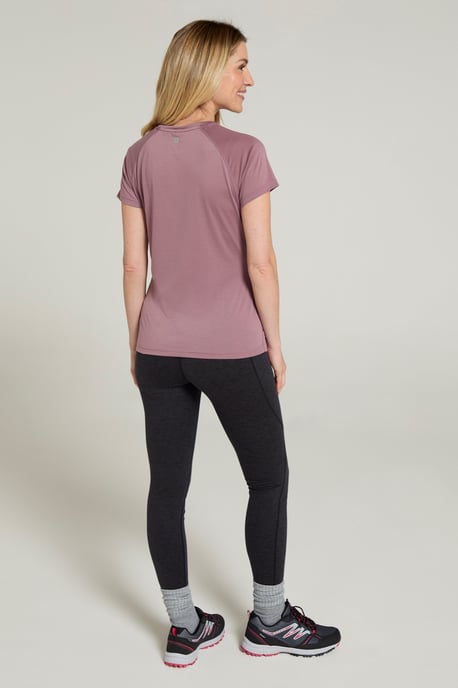 Women's IsoCool Technical T-Shirt Breathable Sports Gym Tee Purple - Image 3