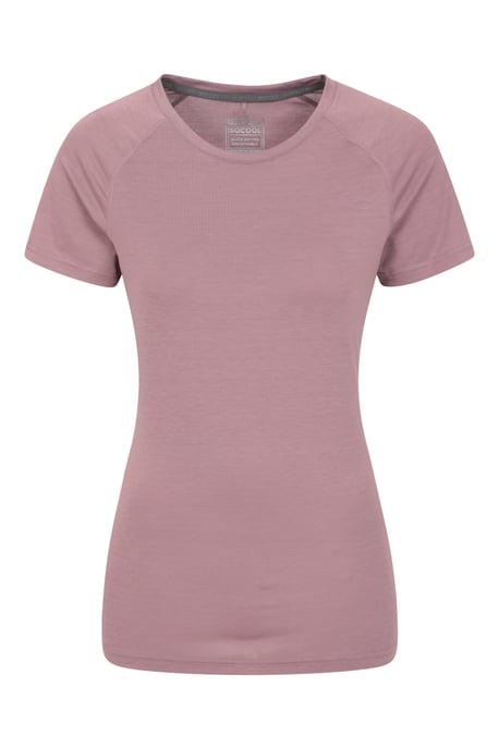 Women's IsoCool Technical T-Shirt Breathable Sports Gym Tee Purple - Image 5