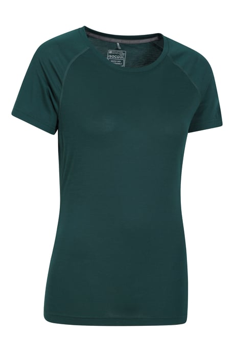 Women's IsoCool Technical T-Shirt Breathable Sports Gym Tee Green - Image 2