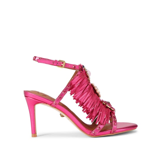 Kurt Geiger London Leather Jewel Fringe Sandal Sandals - Image 1