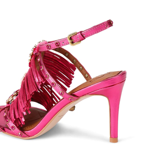Kurt Geiger London Leather Jewel Fringe Sandal Sandals - Image 3
