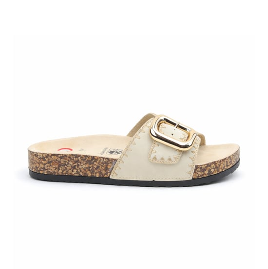 Heavenly Feet Reed Womens Mules Sandals Beige - Image 1