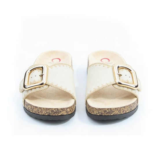Heavenly Feet Reed Womens Mules Sandals Beige - Image 3