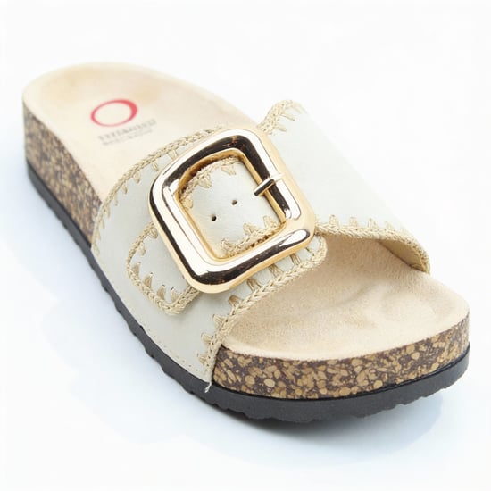Heavenly Feet Reed Womens Mules Sandals Beige - Image 4