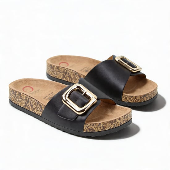 Heavenly Feet Iggy Womens Mules Sandals Black - Image 2
