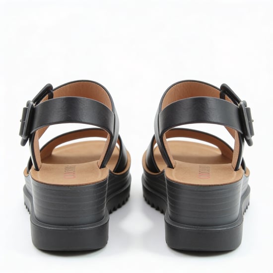 Heavenly Feet Pistachio Womens Ankle Strap Sandals Black - Image 2