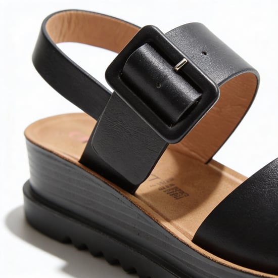 Heavenly Feet Pistachio Womens Ankle Strap Sandals Black - Image 3