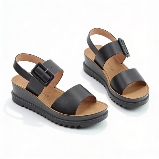 Heavenly Feet Pistachio Womens Ankle Strap Sandals Black - Image 4