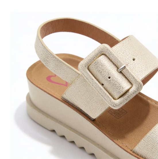 Heavenly Feet Pistachio Womens Ankle Strap Sandals Gold - Image 4