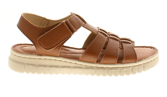 Ever So Soft Womens Sandals Low Wedge Porto Touch Fastening tan - Image 2