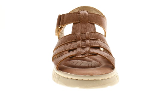 Ever So Soft Womens Sandals Low Wedge Porto Touch Fastening tan - Image 3