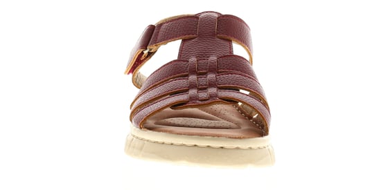 Ever So Soft Womens Sandals Low Wedge Porto Touch Fastening bordo - Image 3