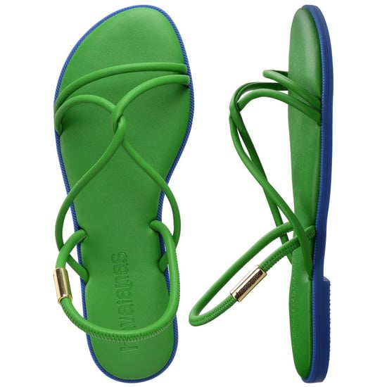 Women's Havaianas Una Solid Patterned Toe Post Sandals in Green - Image 3