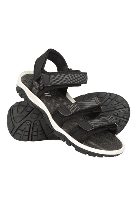 'Reef' Kids 3 Strap Sandals with Rubber Outsole Summer Shoes Black - Image 1