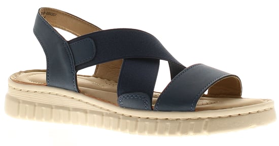 Ever So Soft Womens Sandals Low Wedge United Elasticated navy - Image 1