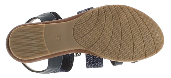 Apache Womens Sandals Low Wedge Taper Elasticated navy - Image 5