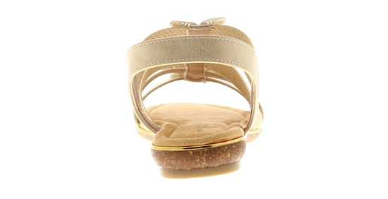 Apache Womens Sandals Low Wedge Taper Elasticated gold - Image 4