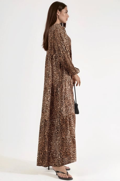 Comfort Fit Luipaardprint Maxi Jurk - Image 2