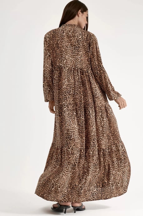 Comfort Fit Luipaardprint Maxi Jurk - Image 3