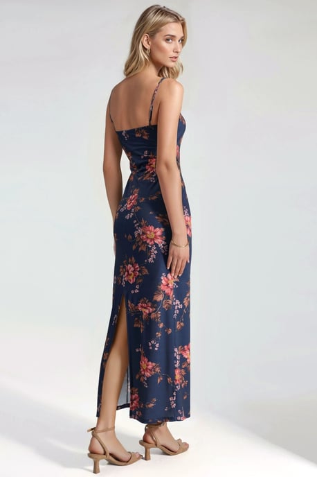 Floral Maxi Dress with Slit - Image 2