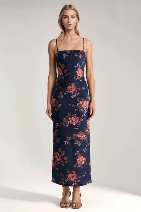 Floral Maxi Dress with Slit - Image 6