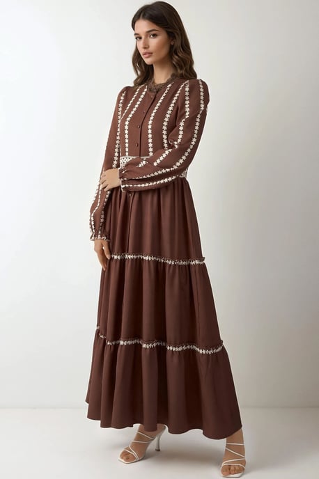 Bloeiende Tippet Maxi Jurk - Image 2