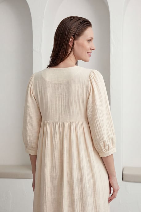 Maxi-jurk met strikdetail en losse pasvorm - Image 2