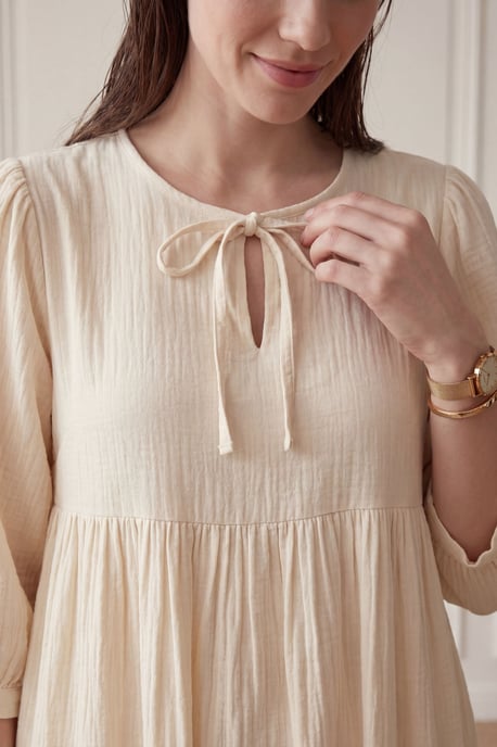 Maxi-jurk met strikdetail en losse pasvorm - Image 5