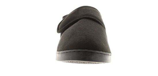 Oakdale Mens Full Slipper Extra Wide Touch Fastening Wayne black - Image 3