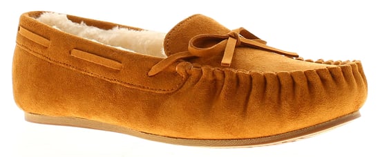 Strollers Womens Moccasin Slippers Faux Fur Matilda tan - Image 1