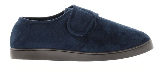 Oakdale Mens Full Slipper Extra Wide Touch Fastening Wayne navy - Image 2