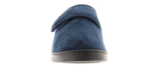 Oakdale Mens Full Slipper Extra Wide Touch Fastening Wayne navy - Image 3