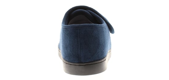 Oakdale Mens Full Slipper Extra Wide Touch Fastening Wayne navy - Image 4