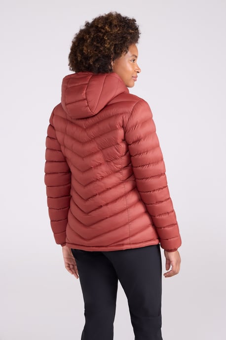 'Seasons' Women's Padded Jacket Fur Lined Water Resistant Coat Rust - Image 3