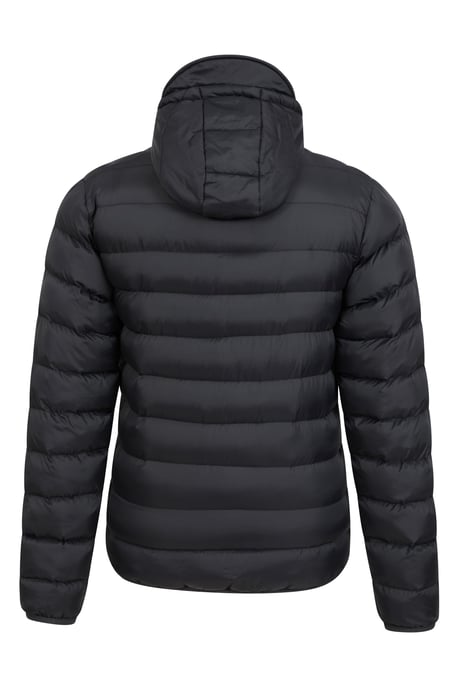 'Link' Men's Padded Jacket Water Resistant Warm Everyday Coat Black - Image 4