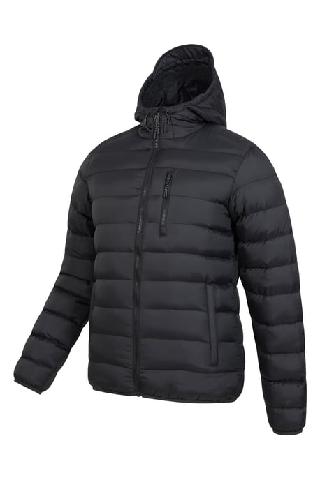 'Link' Men's Padded Jacket Water Resistant Warm Everyday Coat Black - Image 5