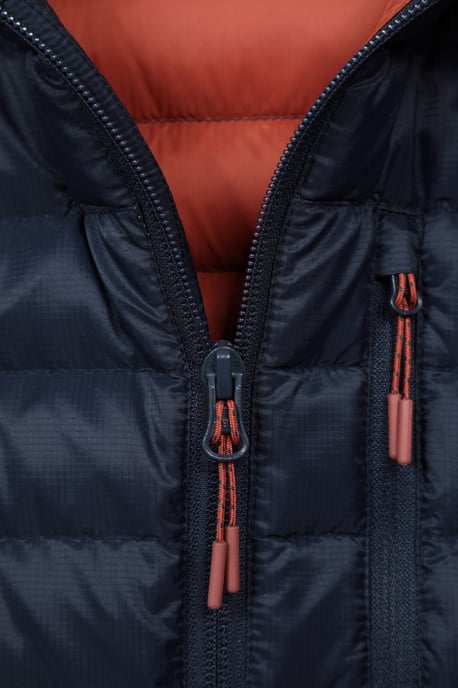'Henry II' Men's Down Padded Jacket Water Resistant Hooded Puffer Winter Coat Navy - Image 6