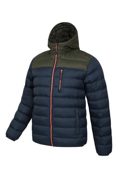 'Link' Men's Padded Jacket Water Resistant Warm Everyday Coat Khaki - Image 5